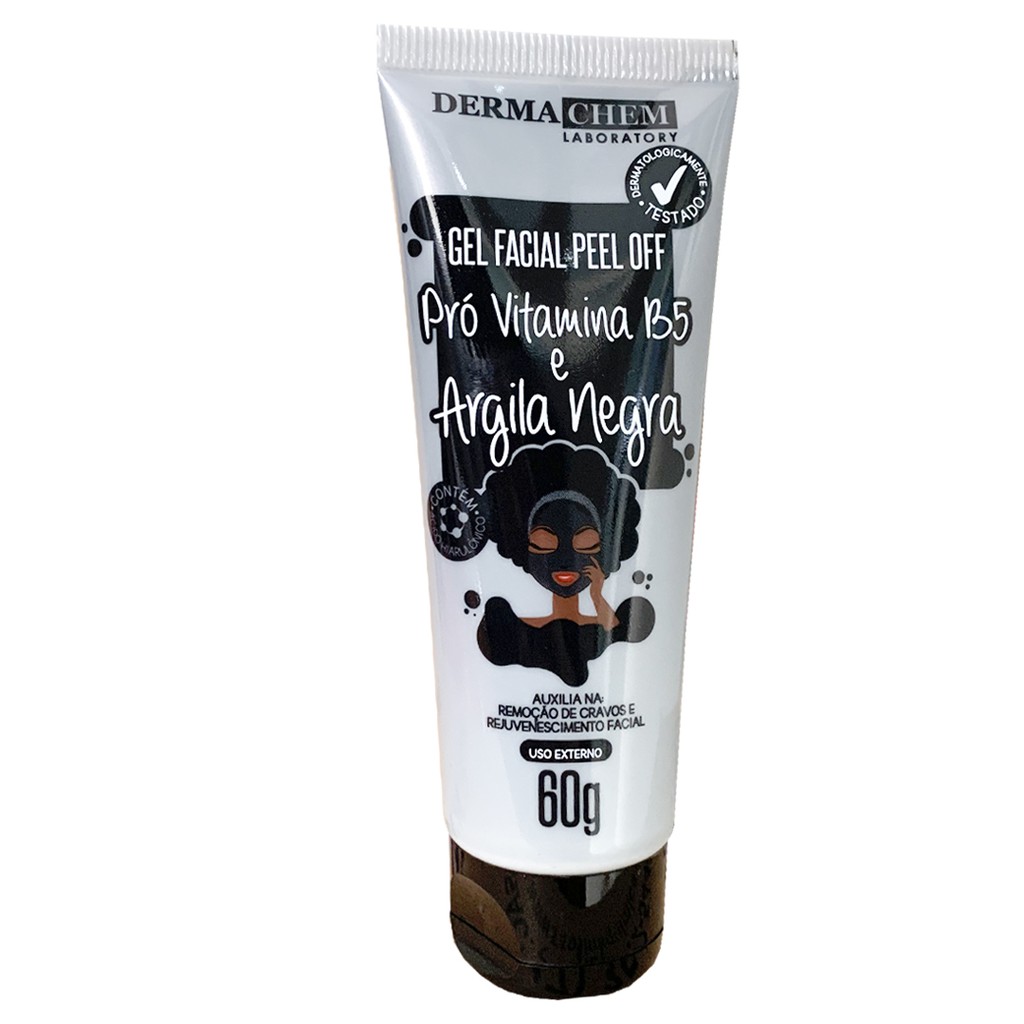 Gel Facial Peel Off Argila Negra Dermachem 60g Shopee Brasil