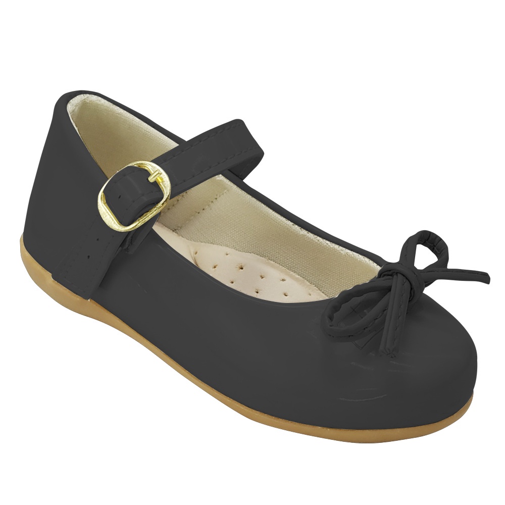 Sapatilha Infantil Preta laço Menina B2A 1002 em Oferta na Shopee