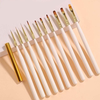 Caneta Arte De Unhas De Madeira Fibra Tinta Para Cabelo Puxar Linha Fototerapia Renda Smudge Daisy Pincel Pintura Acessórios De Manicure