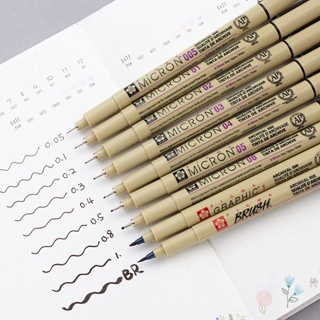 Profissional Fineliner Pigmento Ponta Fina Caneta fineliner Micron Marcador Fineliner Drawing Liner Pen Art Marker Fineliner 005 01 02 03 04 05 08 1.0 Brush Sketching Pen em Oferta na Shopee