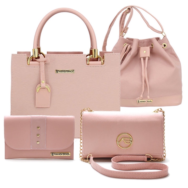 Kit Bolsas Femininas V Rias Cores Mega Promo O Shopee Brasil