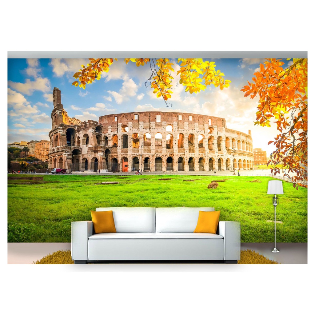 papel de parede Cidade roma coliseu Itália 3D m² NCD231