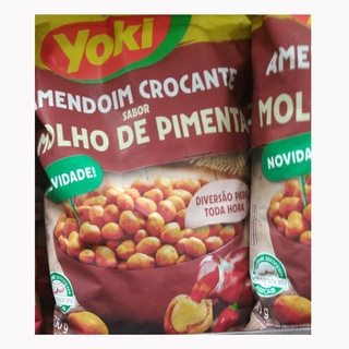 Amendoim Crocante Yoki Sabor Molho de Pimenta Vermelha 500g - Amendoim mais Crocante Yoki - Amendoim