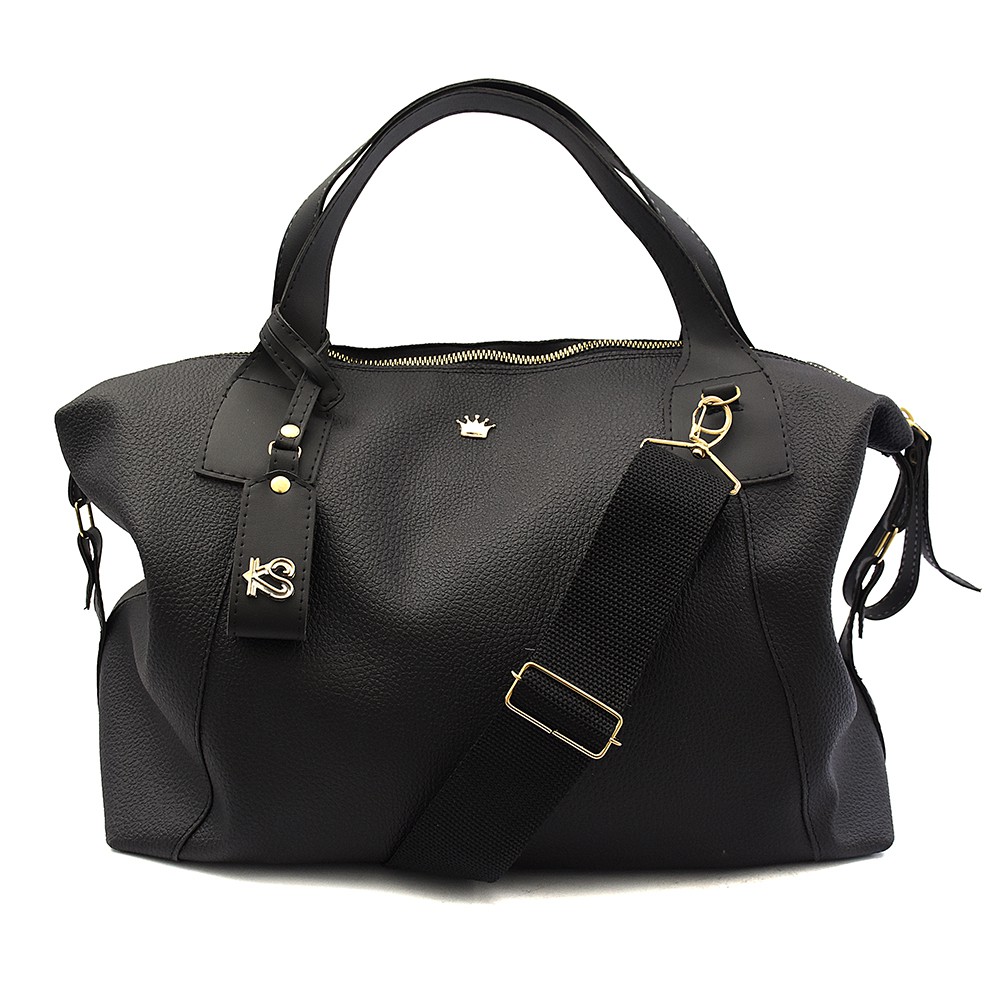 Bolsa Feminina Tote Espaçosa Alça Tiracolo Gorgorão Bolso Interno
