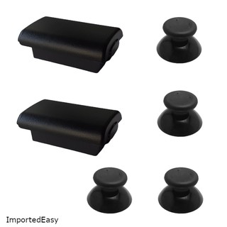 Kit 4 Botões analógicos e 2 Tampa suporte das pilhas para controles do Xbox 360