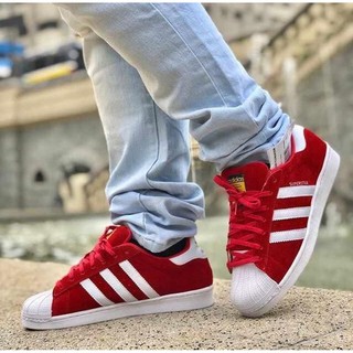 Adidas clearance vermelho camurça