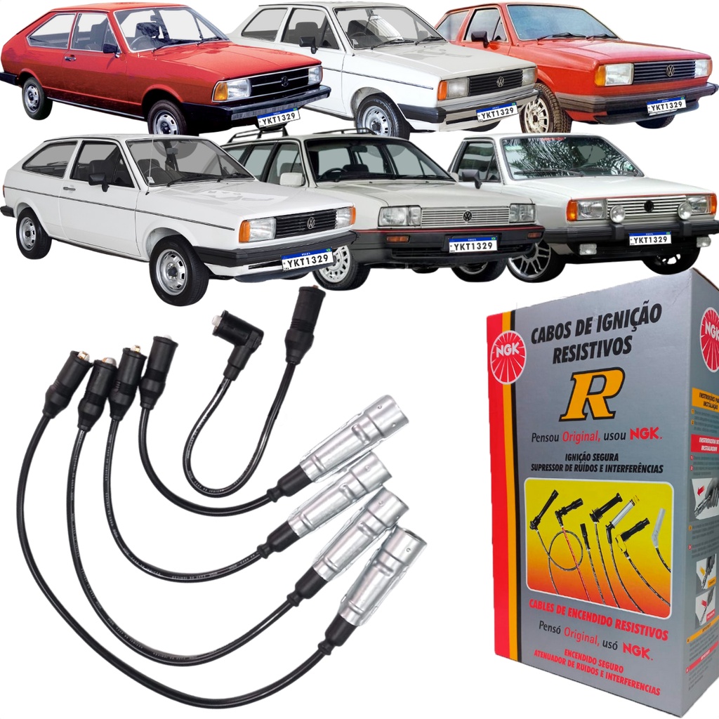 Cabo de Vela - NGK Volkswagen  1.6 Etanol/Gasolina/GNV Gol Parati Passat Santana Quantum Saveiro Voyage  1982 1983 1984 1985 1986