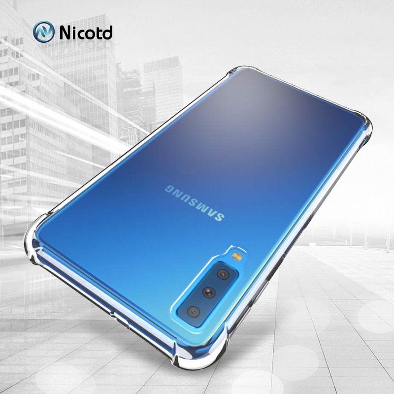 Para Samsung Galaxy A7 2018 Caso Ultrafinos Transparente Tpu Silicone Para Samsung A6 A7 A8 A9 2018 A50 A30
