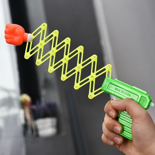 Punho Retrátil Atirador Truque Brinquedo Arma Festa Festival Presente Para Diversão Clássico Elástico Telescópica Brinquedo Punho