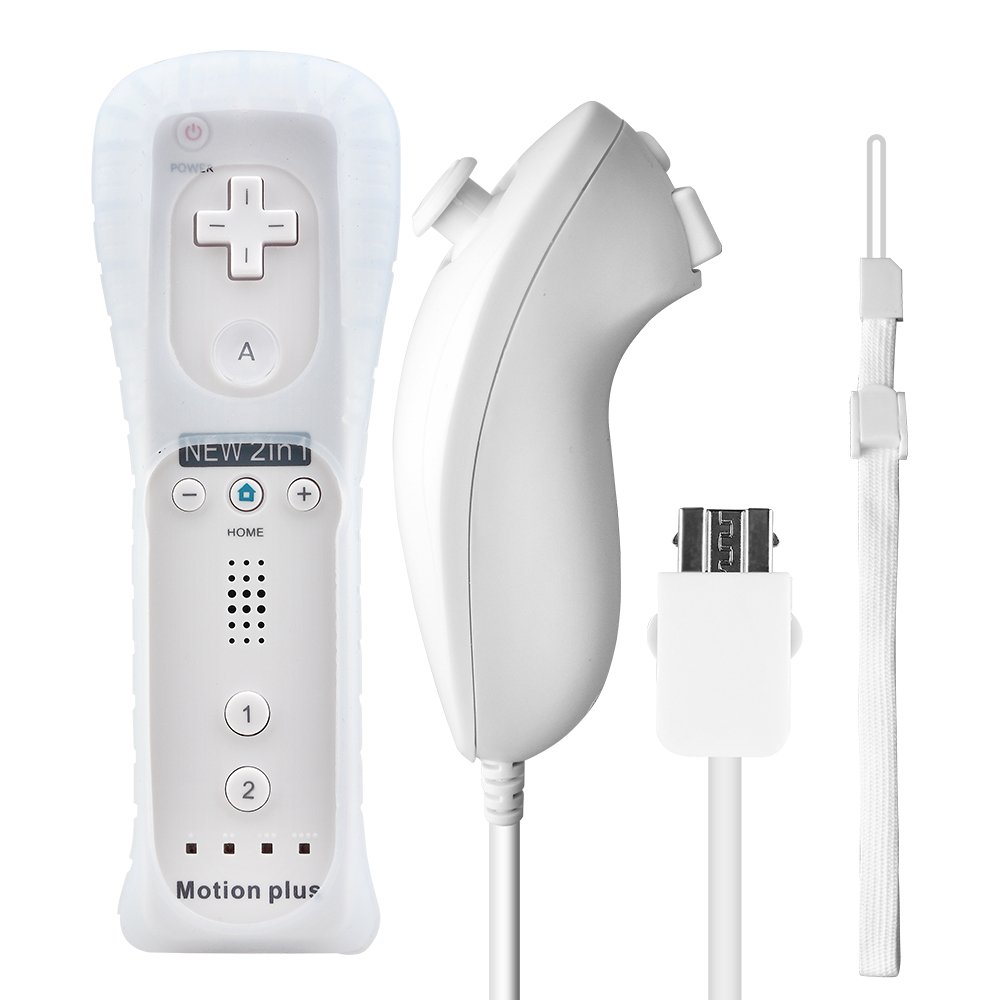 Controle Nintendo Wii Remote Plus + Nunchuck Branco Wii U