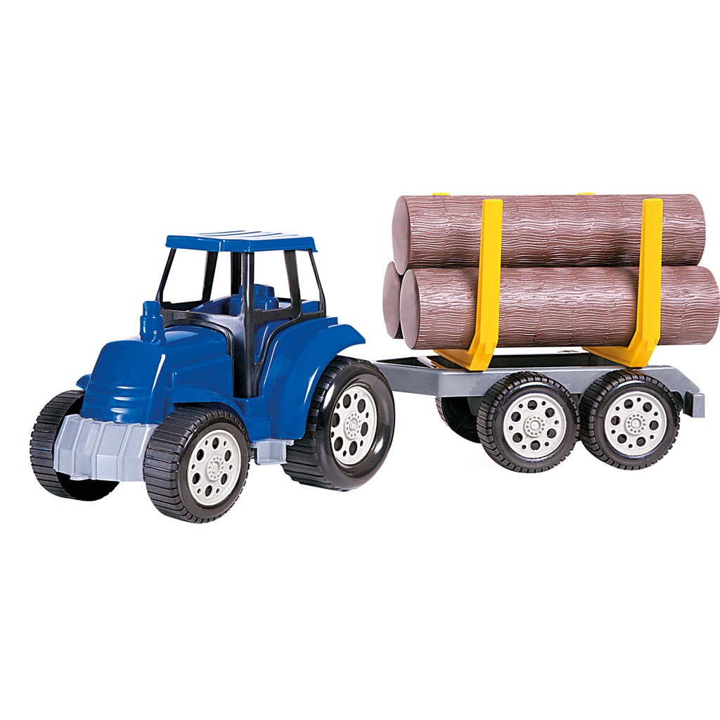 Trator Toras Agromax Fazenda Brinquedo Infantil Menino Cores Sortidas +3 anos Poptoys 98324