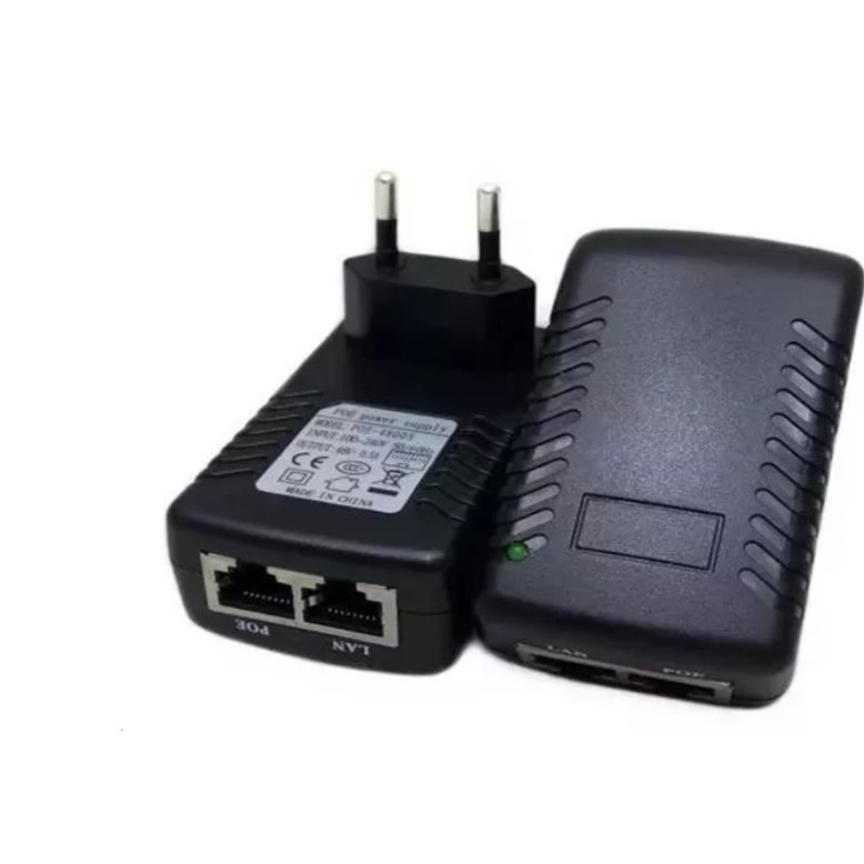 Fonte de alimentação 24v 1a Rj45 8p8c  poe COM LED INDICATIVO ( KIT 10 PEÇAS)