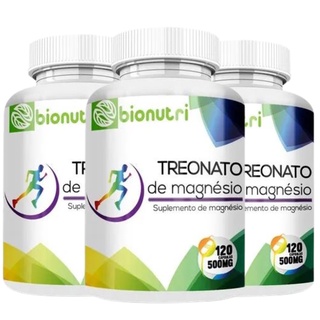Kit 3x Treonato de Magnesio 120caps 500mg Bionutri