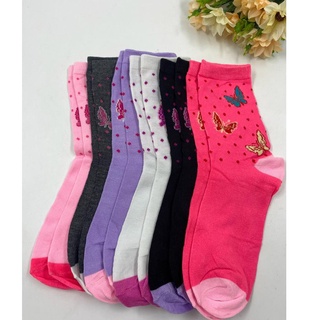 Meia Cano Longo Kit com 6 ou 12 Pares - Feminina
