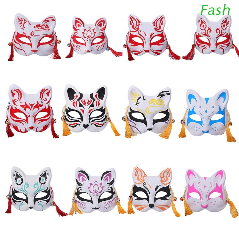 Fash Máscara De Anime Demon Slayer Máscara De Raposa Japonesa À Mão