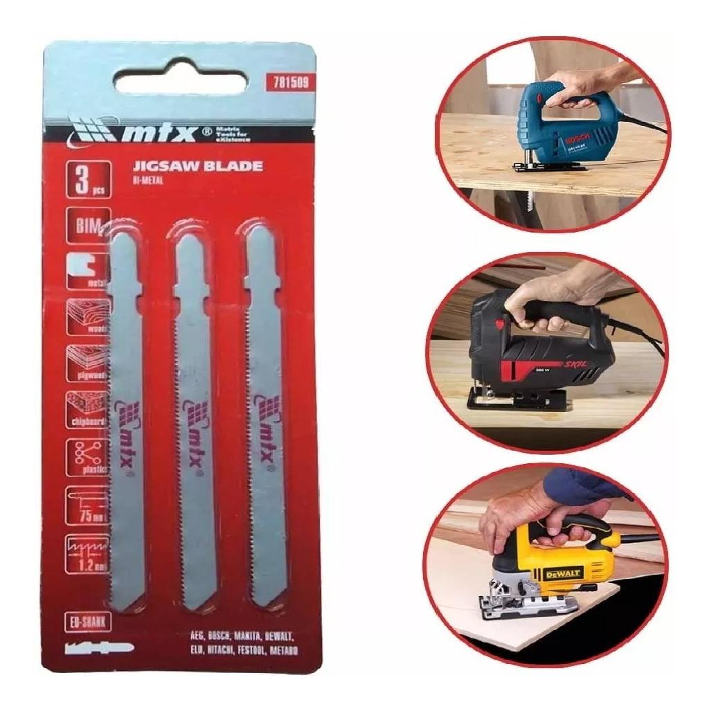 Jogo De Lâmina Para Serra Tico-tico 3 Peças Mtx em Oferta na Shopee