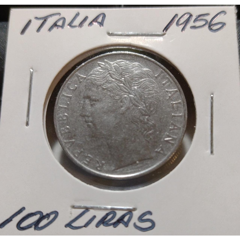 MOEDA ITALIA 1956 - 100 LIRAS - INOX - Y063