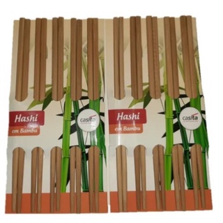 JOGO DE HASHI BAMBU C/10 PARES - CX055