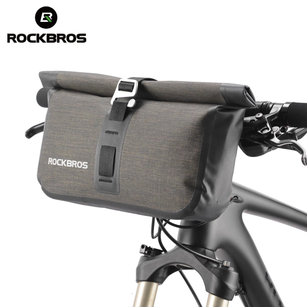 Saco ROCKBROS À Prova D'água Tubo Refletivo Frontal Bicicleta 5-6L Bolsas MTB Grande Capacidade Pannier Do Guidão