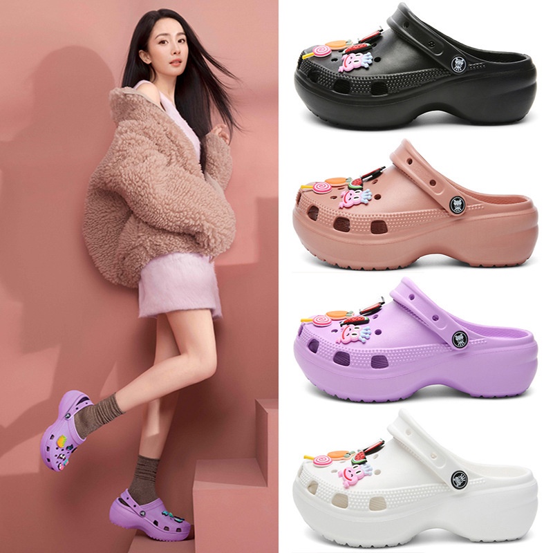 Sandália Plataforma Crocs Praia Feminina | Shopee Brasil