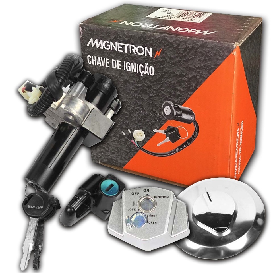 Kit Chave De Ignição Honda Xre300 + Tampa Magnetron