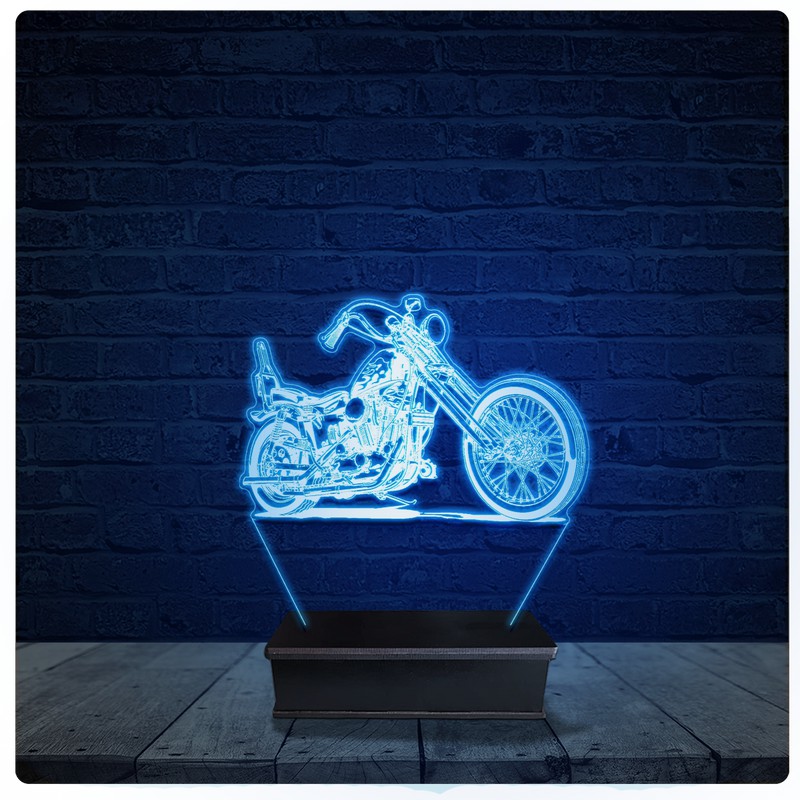 Luminária Led Acrilico Abajur - Moto Custom 07