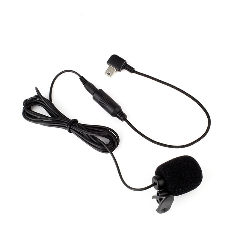 Para GoPro Hero 3 3 + 4 Só 3.5 Milímetros Microfone Externo Clip On Mic + Mini USB Cabo Adaptador Go Pro Acessório