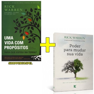 Uma Vida Com Propósitos + Poder Para Mudar Sua Vida Rick em Oferta na Shopee