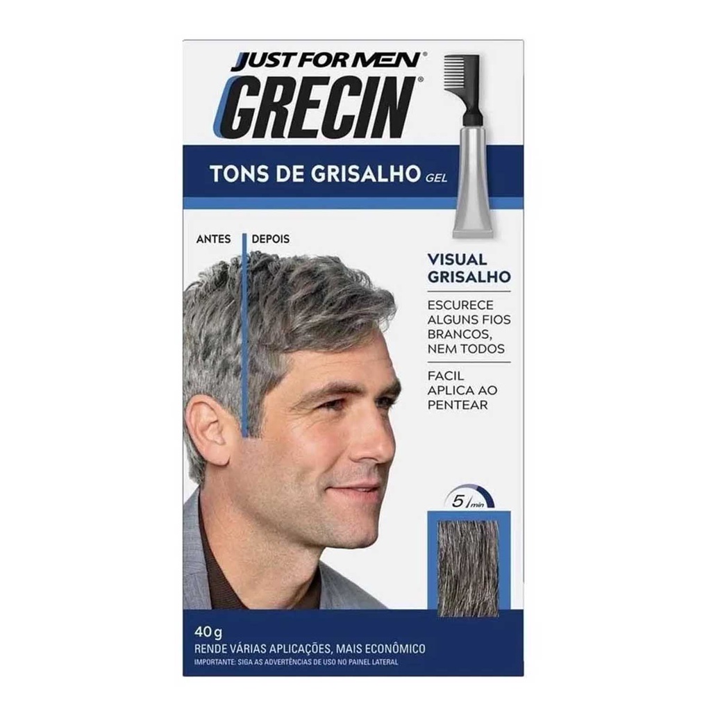 Shampoo Tonalizante em Gel Tons de Grisalho 40g - Grecin