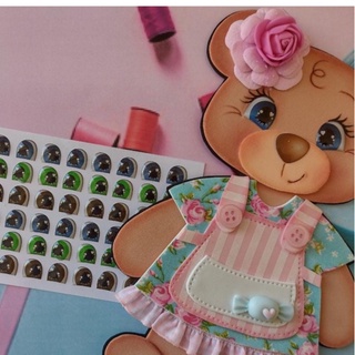 Alice P Olhinhos Olhos Resinados Biscuit e Eva em Oferta na Shopee