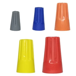 Kit Conectores De Torção Isola Emenda Terminal Rosca Isolado Fios Cabos Elétrico 50 Peças