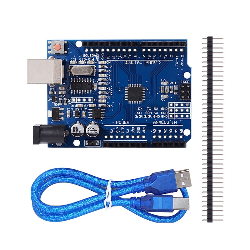 Placa Compat vel Arduino Uno R3 ATmega328 Com Ou Sem Cabo Usb Placa De 