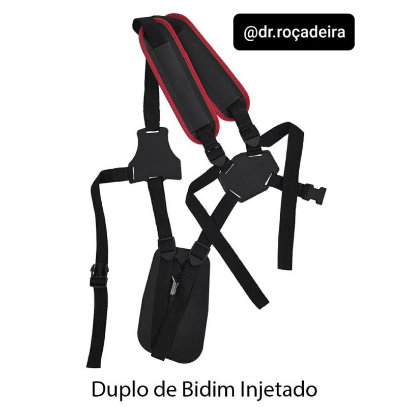 Cinto de Ombro Duplo para Roçadeiras com Fecho e Alças Ajustáveis