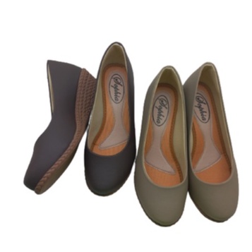 Sapato Anabela Scarpin  Leve Confortável Casual Sem Laço Moderno