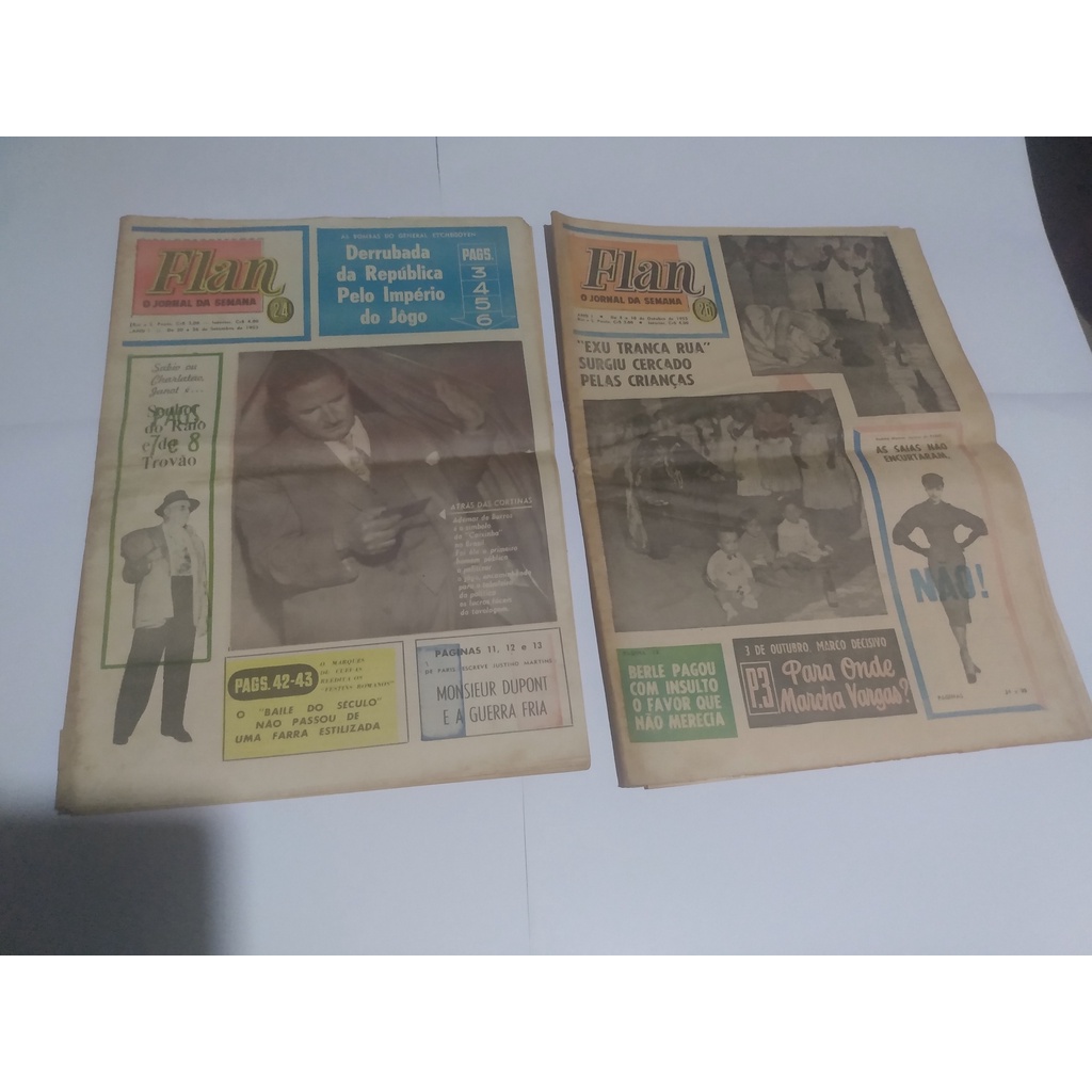 Antigo Jornal Flan Ultima Hora Samuel Wainer Tonia Carrero Copa Mundo Historia Pin-up Girl Manoel Barcelos