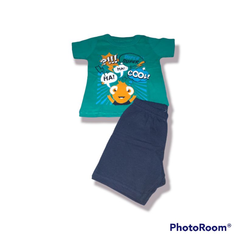 Conjunto infantil baby shark menino camiseta bermuda moletom marisol
