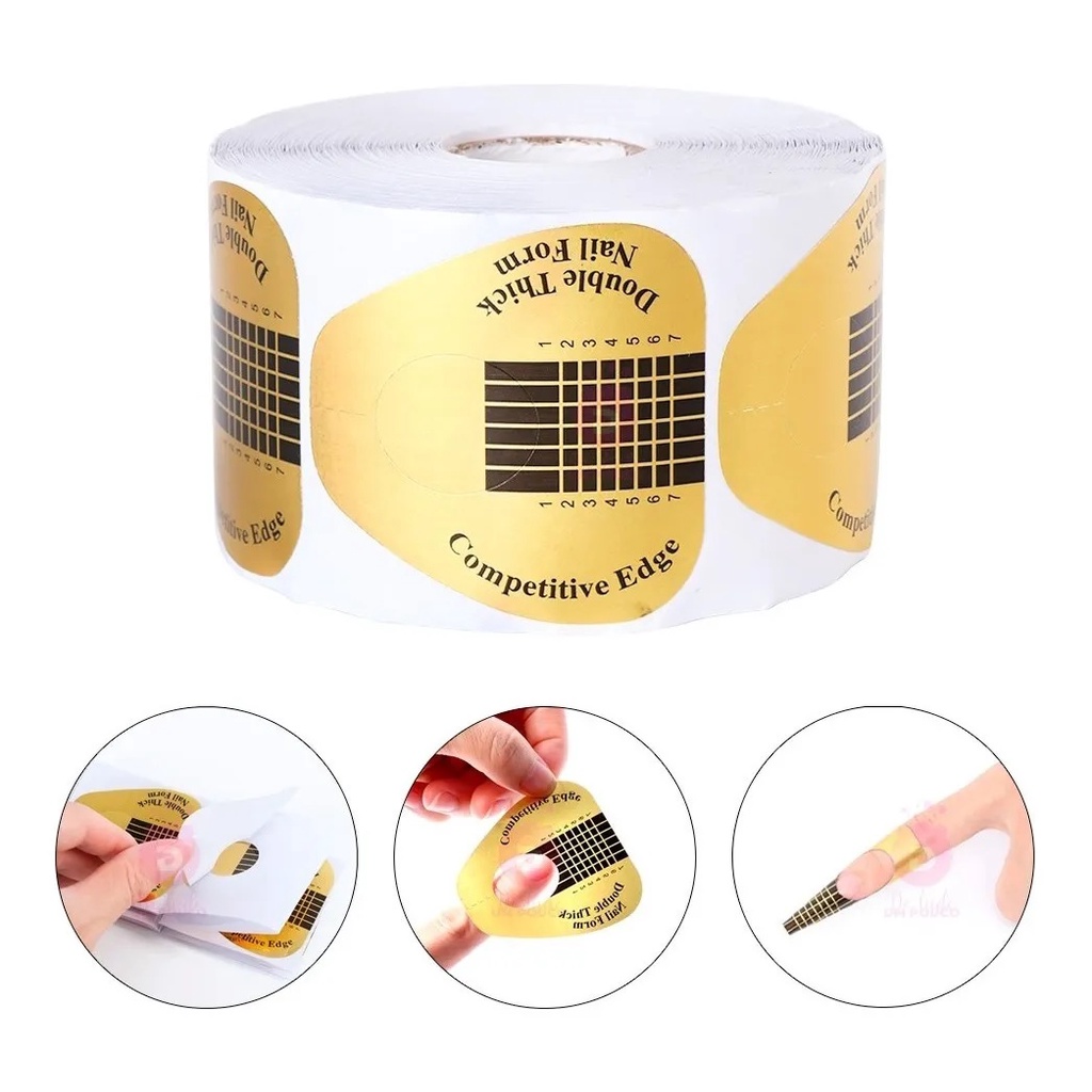 500 Moldes Adesivos Coração Para Unha De Porcelana E Gel em Oferta na Shopee