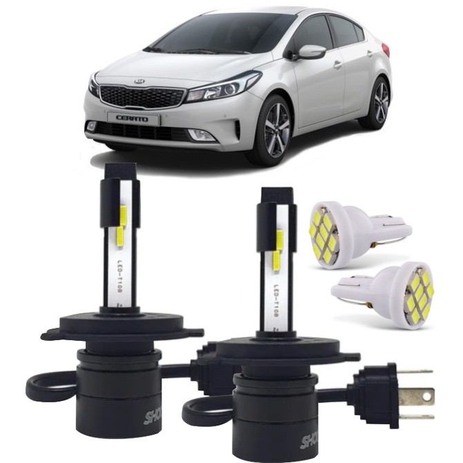 Lâmpadas Kia Cerato 2006 2007 2008 2009 2010 Super Led S14 Farol Alto e Baixo