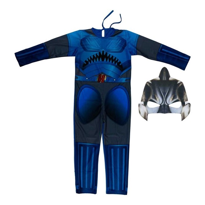 Fantasia Sharkboy Infantil Longa com Máscara em Oferta na Shopee