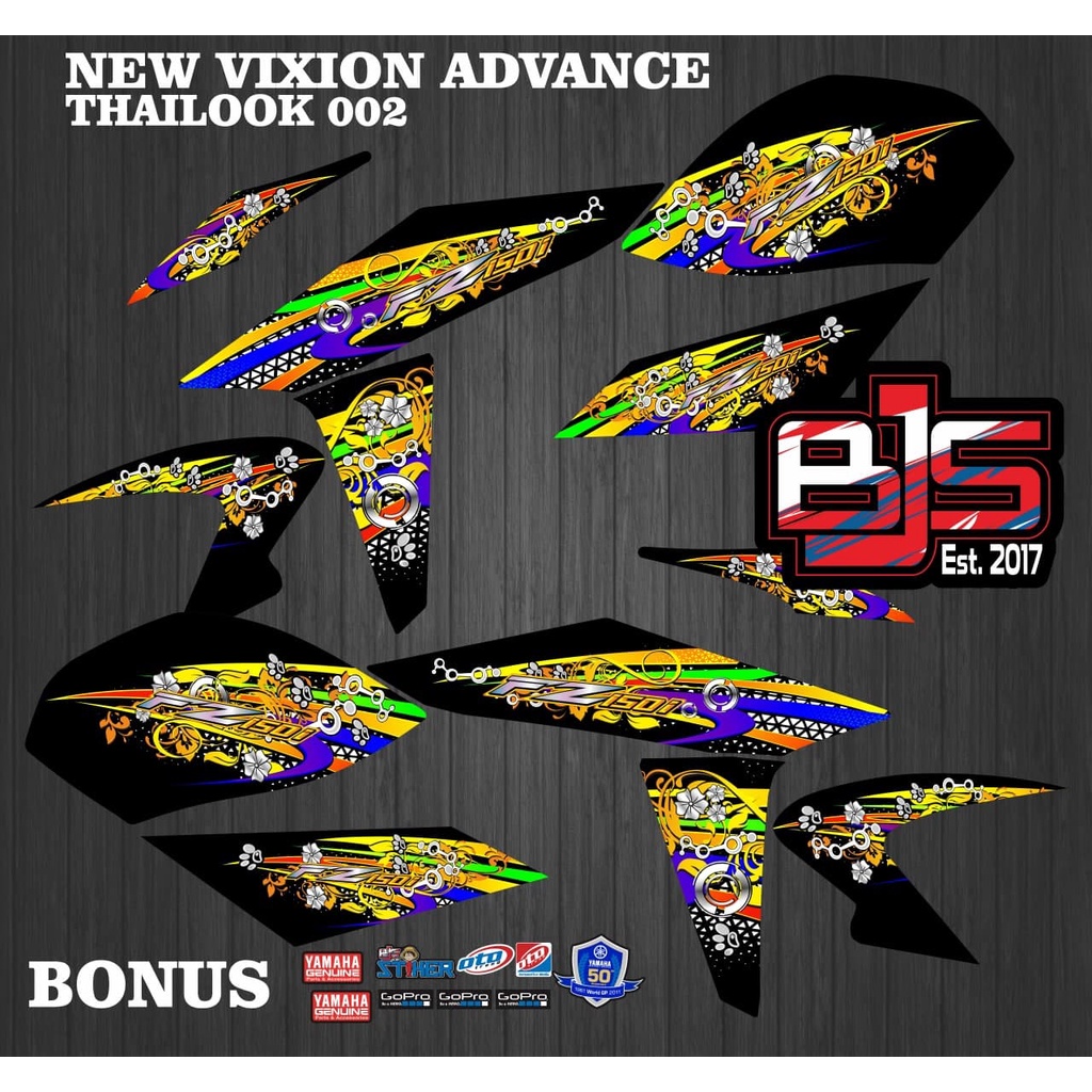 Striping new vixion advance-Adesivo Decalque yamaha 2015-2017 Novo nva t2
