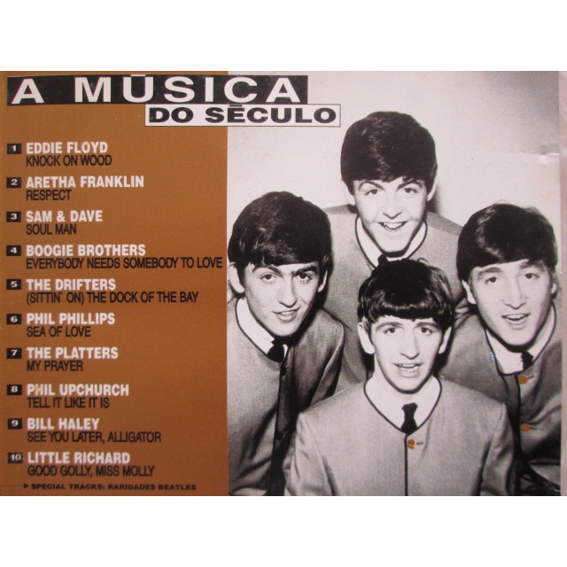 CD - THE BEATLES / A Musica Do Século Com THE BEATLES /BILL HALEY/LTTLE RICHARD/THE PLATTERS/EDDIE FLOYD/PHIL PHILLIPS