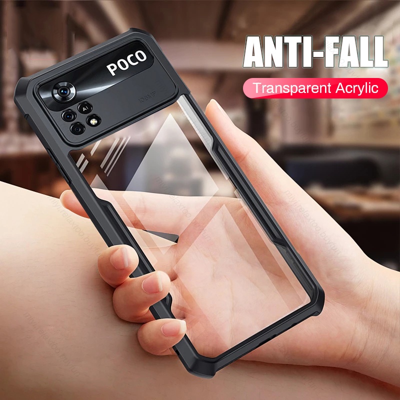 Capa De Celular Flexível De TPU/Acrílico Resistente Para Xiaomi Mi POCO M4/X4 Pro/4G/5G/Redmi 10C/10A/9C