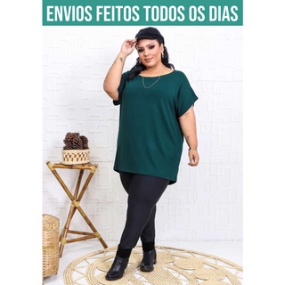 Blusa Feminina Oversized Plus Size T-Shirt Viscolycra Moda Feminina Oversized Diversas Cores