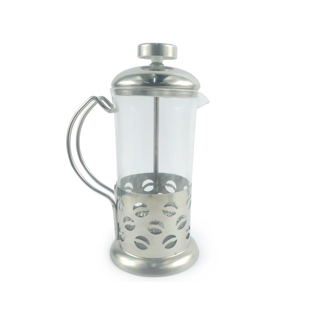 Cafeteira Prensa Francesa Cremeira 600ml De Vidro e Aço Inox Para Café Chá Livon Coffee Luxo