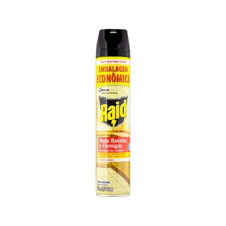Inseticida Aerossol Raid Mata Baratas e Formigas Base Água 420ml Embalagem Econômica
