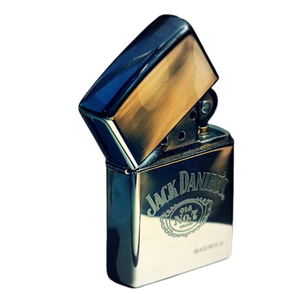 Isqueiro tipo Zippo cromado personalizado Jack Daniel's Old7