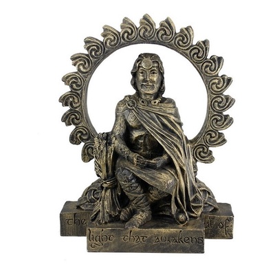 Deus Lugh  Deus Sol + Deusa Lua Estátua Resina Wicca Casal D