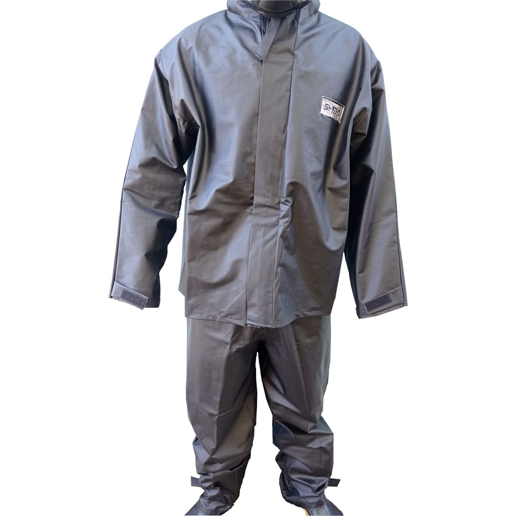 Kit Capa De Chuva Conjunto Calça Jaqueta Impermeavel Urbano Pvc  Bota De Borracha+Touca Ninja Balaclava+Rede Elastica