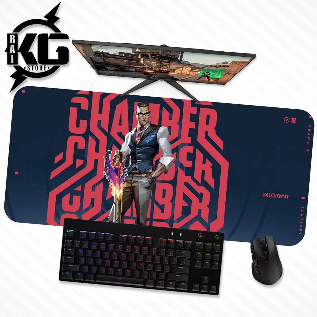 Mousepad Gamer Grande Speed 90x40 Valorant Chamber 1 Escorrega o Preço