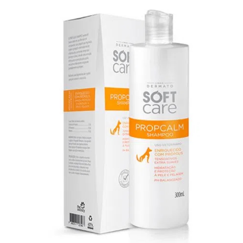 Shampoo Soft Care Propcalm 300 Ml Cães e Gatos - Pets